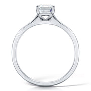 Emerald Cut 4 Claw Solitaire Diamond Ring